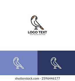 Parrot vector logo design template