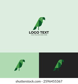 Parrot vector logo design template