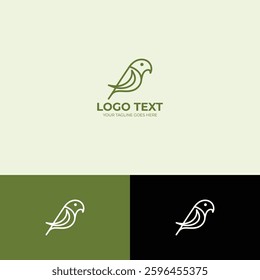 Parrot vector logo design template