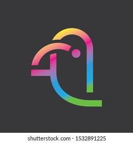 Parrot vector logo. Parrot icon. Parrot illustration