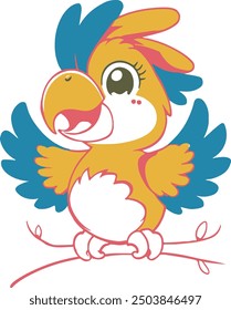 parrot vector silhouettes illustration art