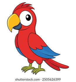 Parrot white background vector illustration