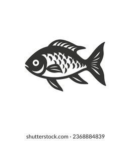 Parrotfish Icon on White Background - Simple Vector Illustration
