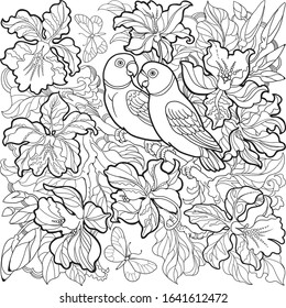 Poppy Flowers Coloring Page Adult Older Stock Vector (Royalty Free ...