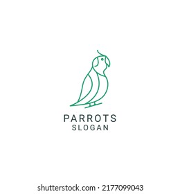 Parrots logo design icon vector