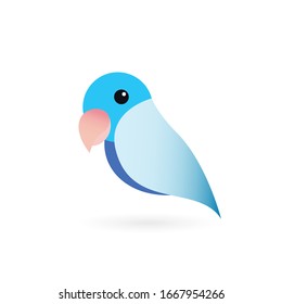 Parrot's logo facing side, bird logo design