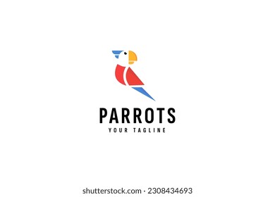 parrots logo vector icon illustration