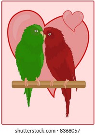 Parrots in love