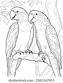 parroquia de árbol de páginas de colorear ilustraciones vectoriales