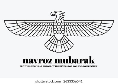 parsi new year navroz mubarak celebration illustration