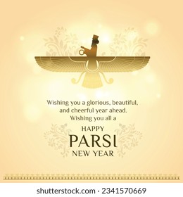 Parsi New Year, Social Media Wishes Template vector. navroz mubarak

