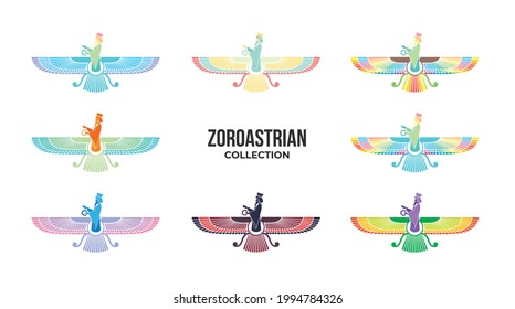 Parsi New Year Symbol Vector. Zorostrian Symbol Illustration.