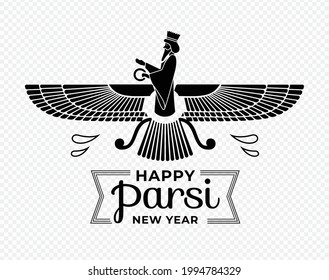 Parsi New Year Symbol Vector. Zorostrian Symbol Illustration.