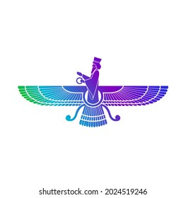 Parsi New Year Symbol Vector. Zorostrian Symbol Vector.