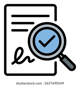 Parsing icon flat line style illustration representing data analysis and information processing, suitable for programming, linguistics, and technology-related projects