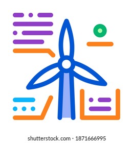 parsing study windmill icon vector outline illustration