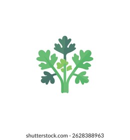 ícone de ilustração de vetor plano parsley 2D, isolado em um fundo branco.