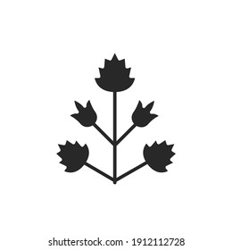 Parsley black glyph icon. Spices product. Vector illustration