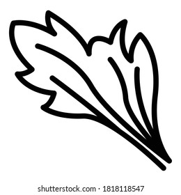 Parsley flora icon. Outline parsley flora vector icon for web design isolated on white background