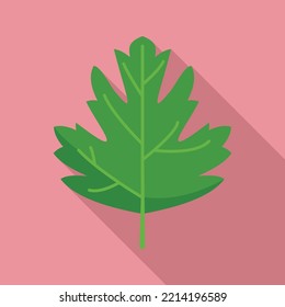 Parsley garnish icon flat vector. Herb plant. Leaf bite