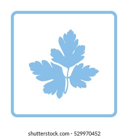 Parsley icon. Blue frame design. Vector illustration.