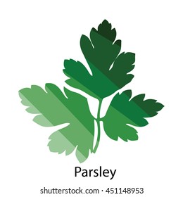 Parsley icon. Flat color design. Vector illustration.