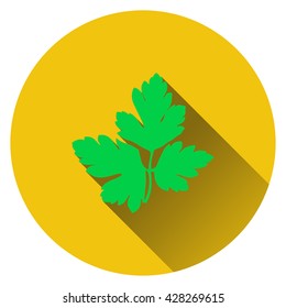 Parsley icon. Flat design. Vector illustration.