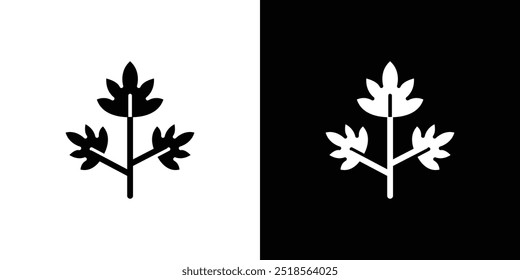 Parsley icon Flat fill set collection