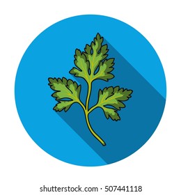 Parsley icon in flat style isolated on white background. Herb an spices symbol stock vector illustration.