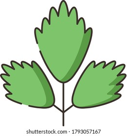 Diseño plano de ilustración de icono Parsley