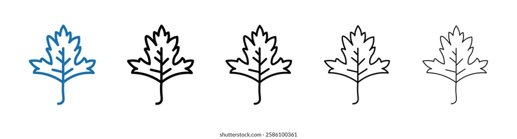 Parsley icon Outline vector logo for web ui