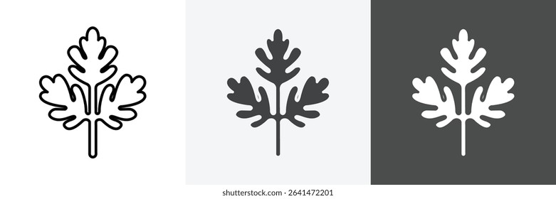 Parsley icon set vector art