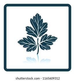 Parsley icon. Shadow reflection design. Vector illustration.