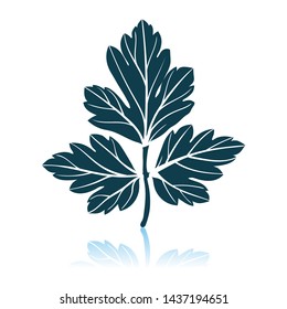 Parsley Icon. Shadow Reflection Design. Vector Illustration.