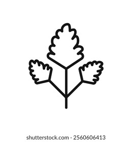 Parsley icon vector line logo art