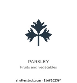Parsley icon vector. Trendy flat parsley icon from fruits collection isolated on white background. Vector illustration can be used for web and mobile graphic design, logo, eps10
