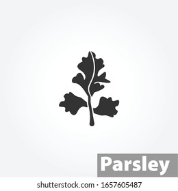 Parsley isolated minimalistic vector icon