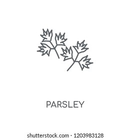 Parsley linear icon. Parsley concept stroke symbol design. Thin graphic elements vector illustration, outline pattern on a white background, eps 10.