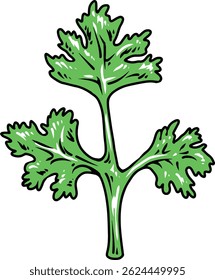 vetor de design de ilustração de planta de salsa
