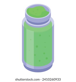 Parsley powder icon isometric vector. Food plant. Aromatic vegetable
