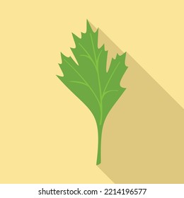 Parsley spice icon flat vector. Herb leaf. Bite plant
