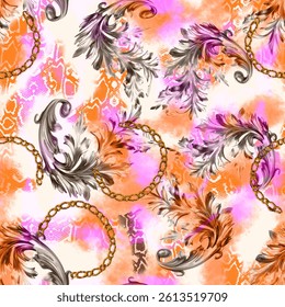 parsley textile pattern design texture, parsley textile pattern design, Magical Traditional Paisleys Seamless Pattern for wallpaper design or fabric textile printing.