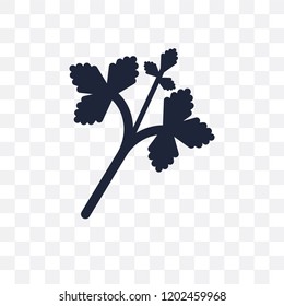 Parsley transparent icon. Parsley symbol design from Fruit and vegetables collection. Simple element vector illustration on transparent background.
