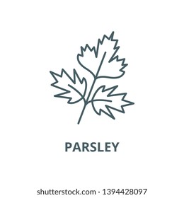 Parsley vector line icon, linear concept, outline sign, symbol