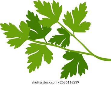 Salsa - vitaminas verdes para nutrição vegetariana. Desenho de desenho animado plano.