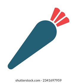 Parsnip Glyph Two Color Icon For Personal And Commercial Use.
