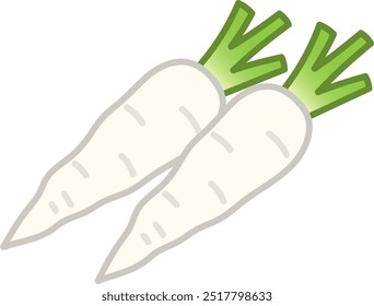 A parsnip isolated vector illustration.