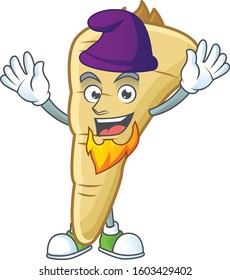 Parsnip mascot cartoon style as an Elf