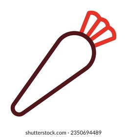 Parsnip Thick Line Two Color Icons For Personal And Commercial Use.
