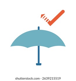 Parsol, ultraviolet rays protection, simple illustration material